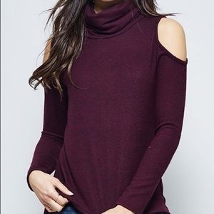 Burgundy Turtleneck Sweater